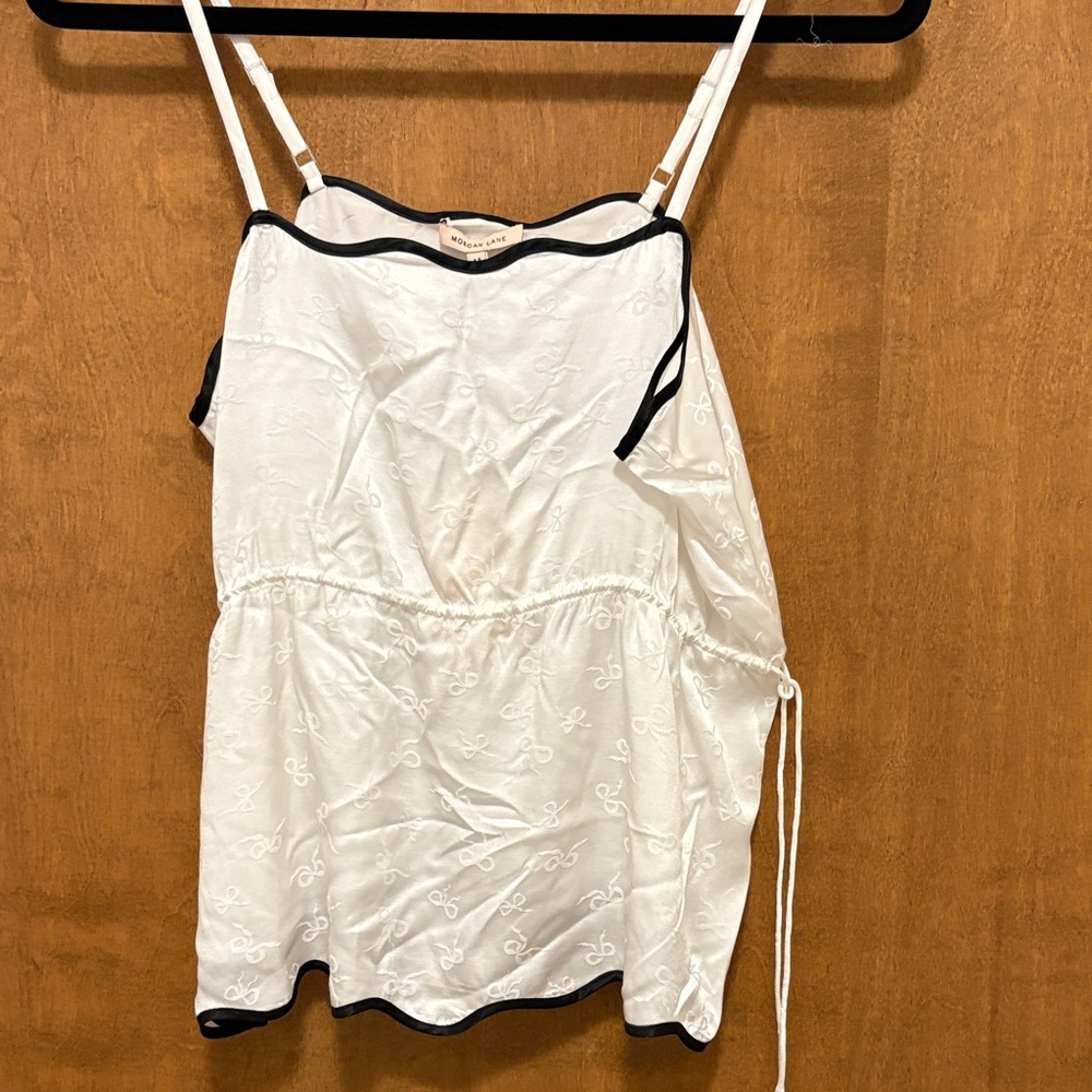 64. Morgan Lane White Embroidered Camisole Top
